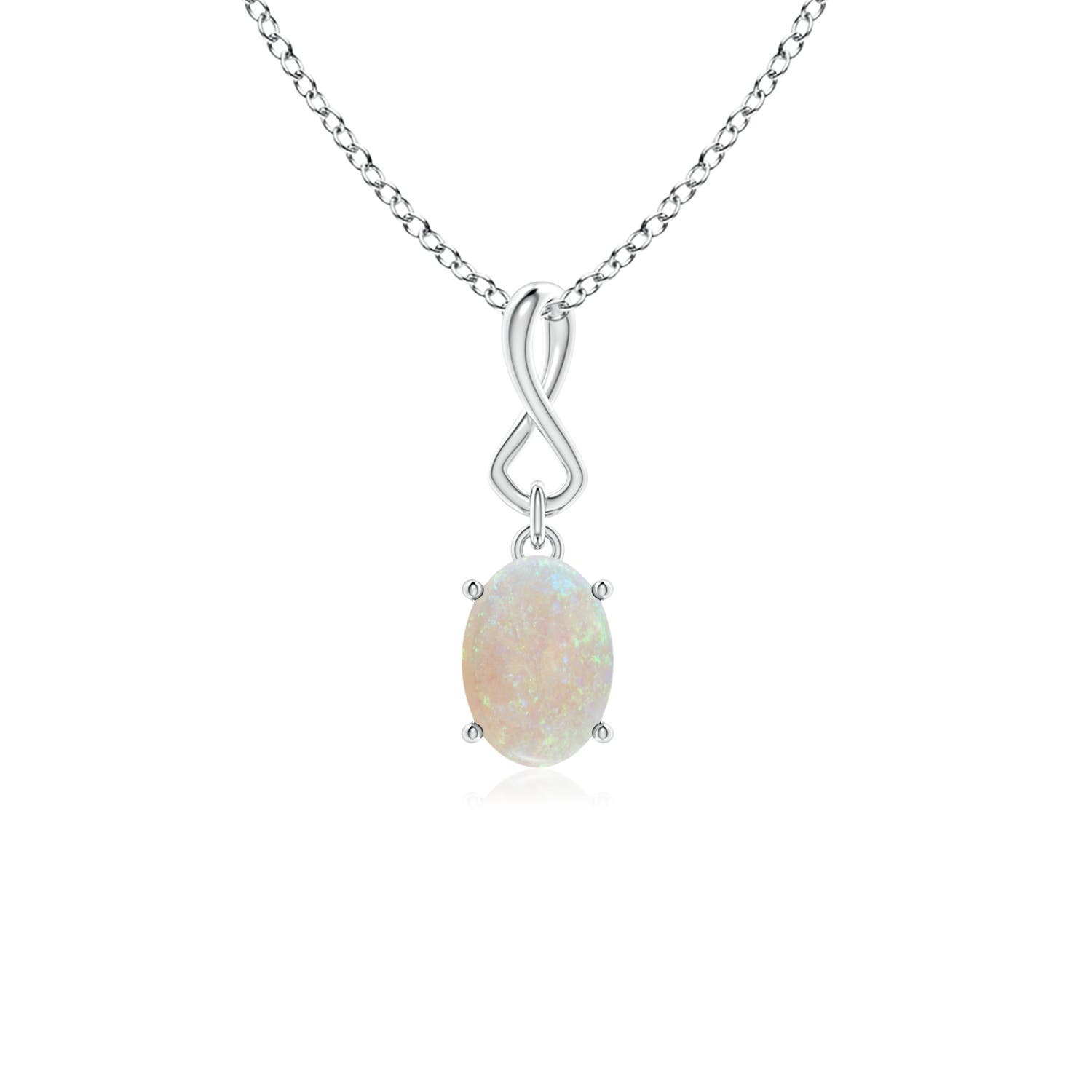 AA - Opal / 0.45 CT / 14 KT White Gold