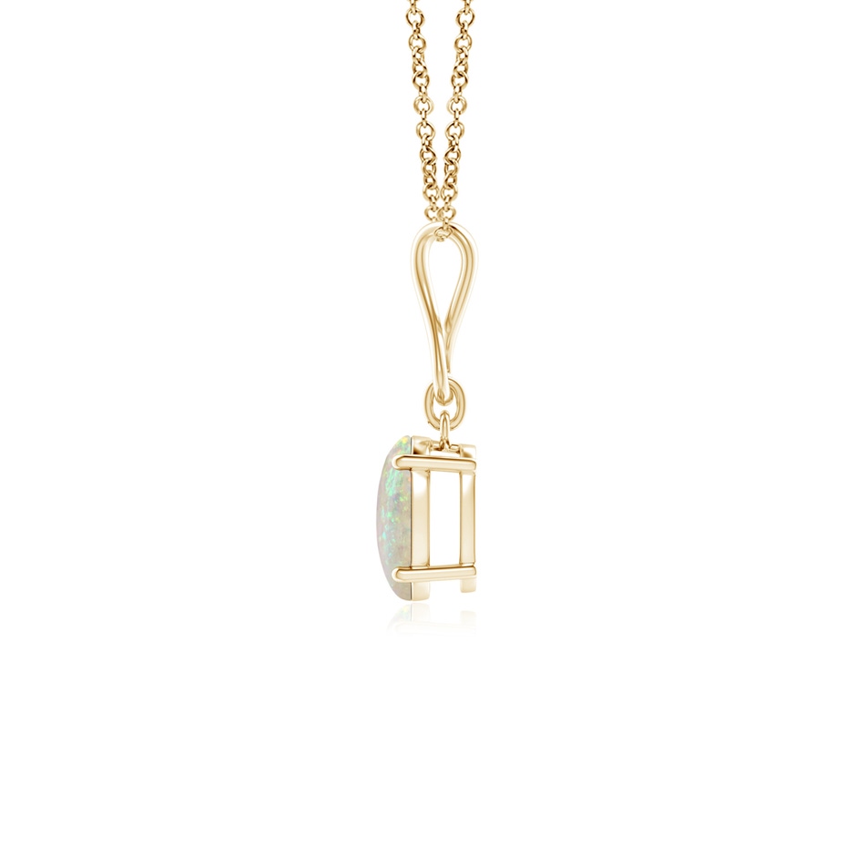 7x5mm AAA Oval Opal Dangle Pendant with Infinity Loop Bale in 10K Yellow Gold side 199