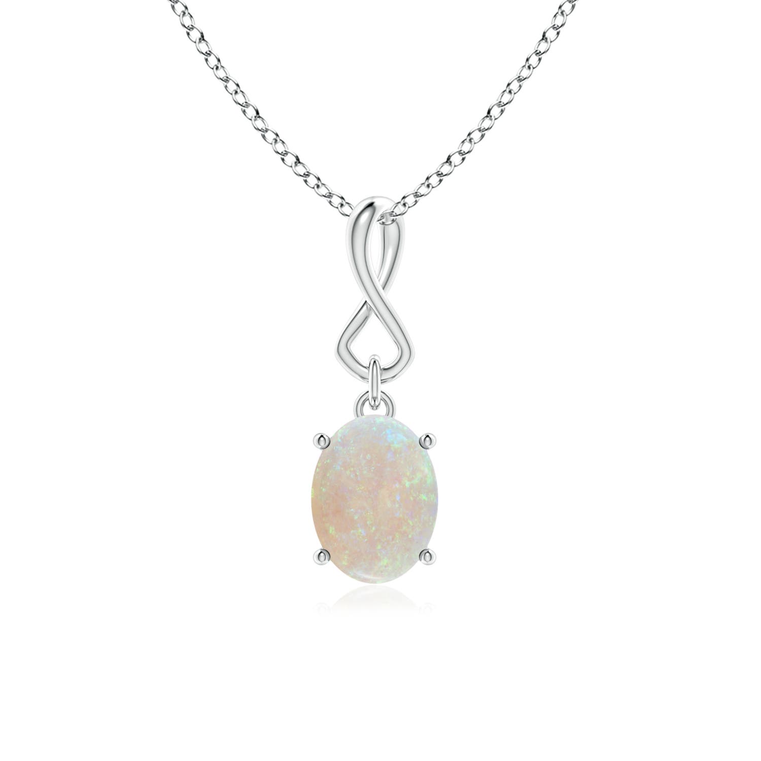 AA - Opal / 0.8 CT / 14 KT White Gold