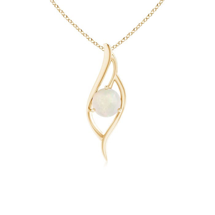 A - Opal / 0.75 CT / 14 KT Yellow Gold