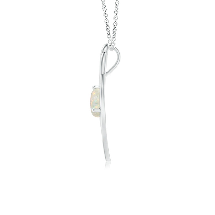 7mm AAA Opal Angel Wing Bypass Pendant in S999 Silver product image