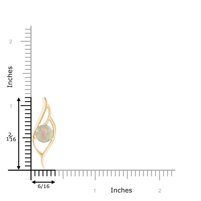 AAAA - Opal / 0.75 CT / 14 KT Yellow Gold