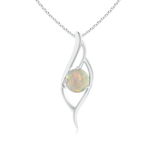 8mm AAAA Opal Angel Wing Bypass Pendant in P950 Platinum
