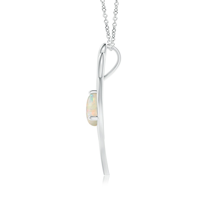 8mm AAAA Opal Angel Wing Bypass Pendant in P950 Platinum product image