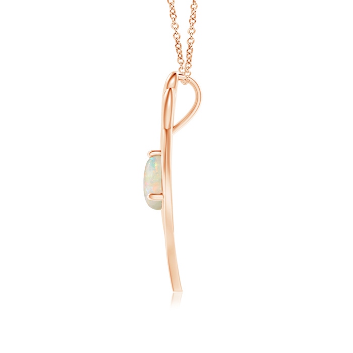 8mm AAAA Opal Angel Wing Bypass Pendant in Rose Gold product image