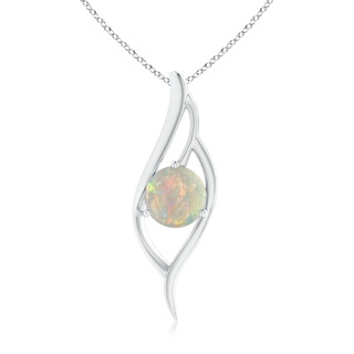 9mm AAAA Opal Angel Wing Bypass Pendant in P950 Platinum