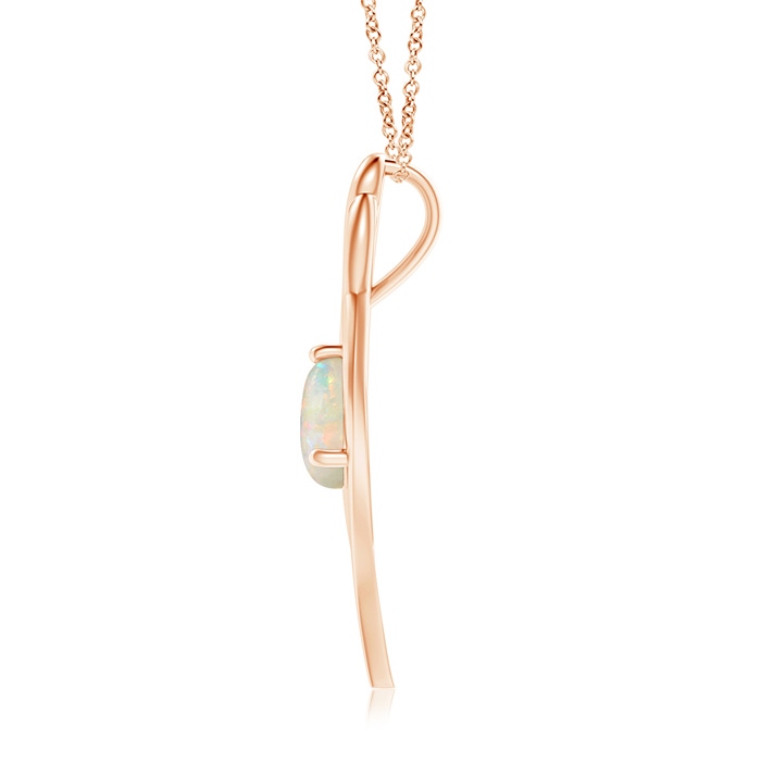 9mm AAAA Opal Angel Wing Bypass Pendant in Rose Gold product image