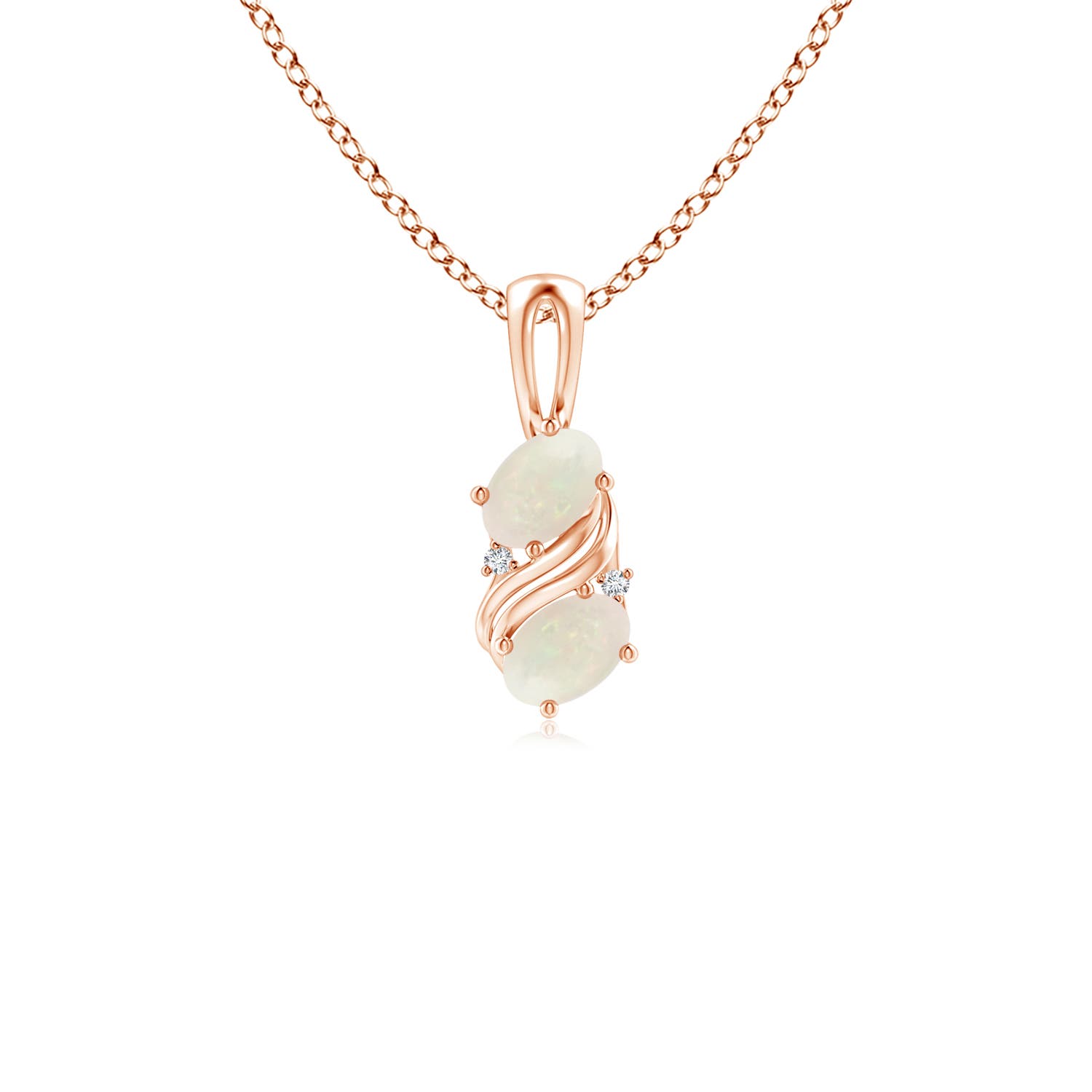 A - Opal / 0.31 CT / 14 KT Rose Gold