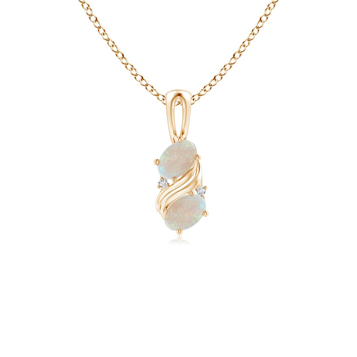 AA - Opal / 0.31 CT / 14 KT Yellow Gold