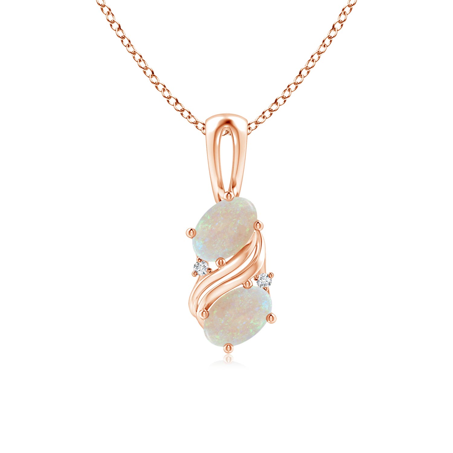 AA - Opal / 0.58 CT / 14 KT Rose Gold