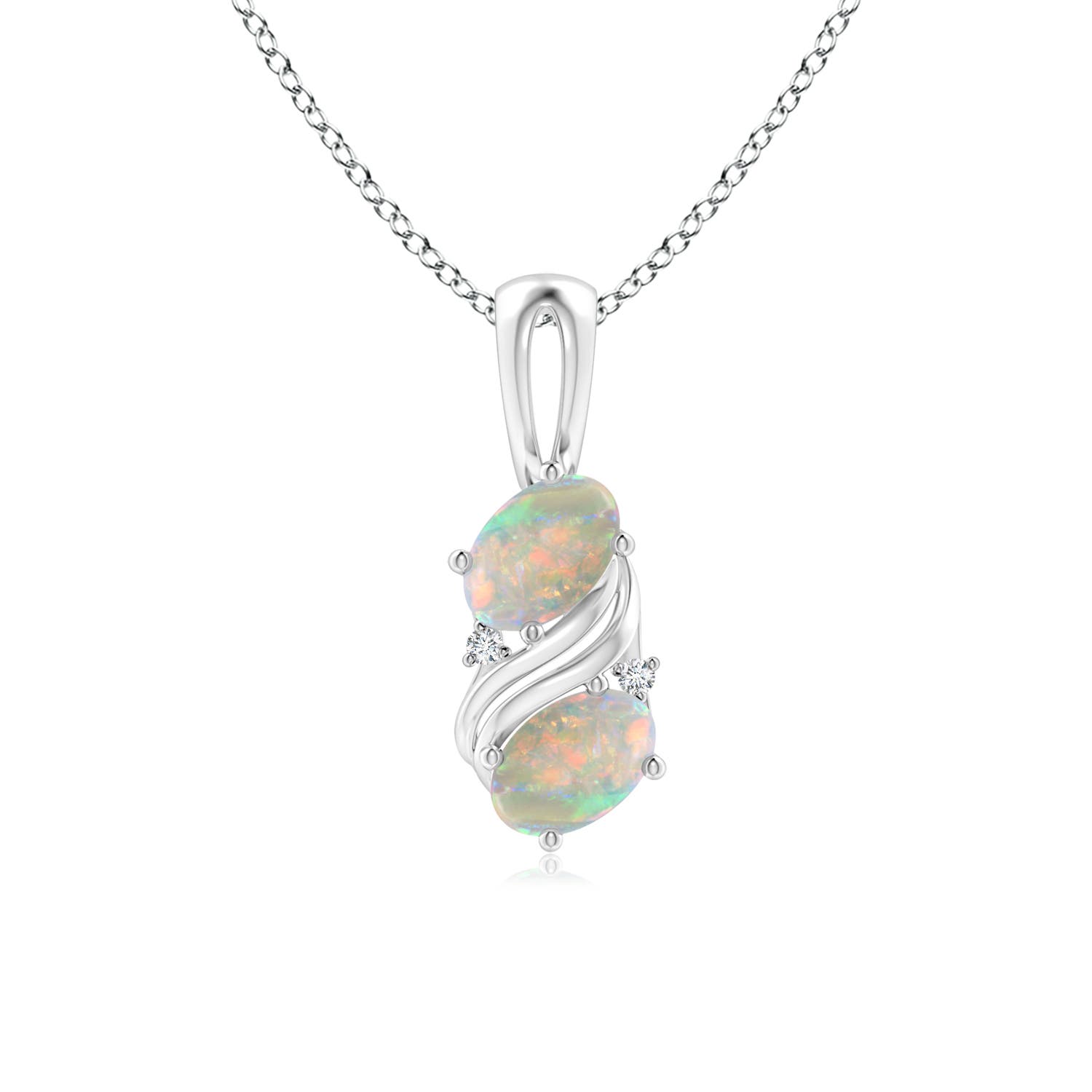 AAAA - Opal / 0.58 CT / 14 KT White Gold