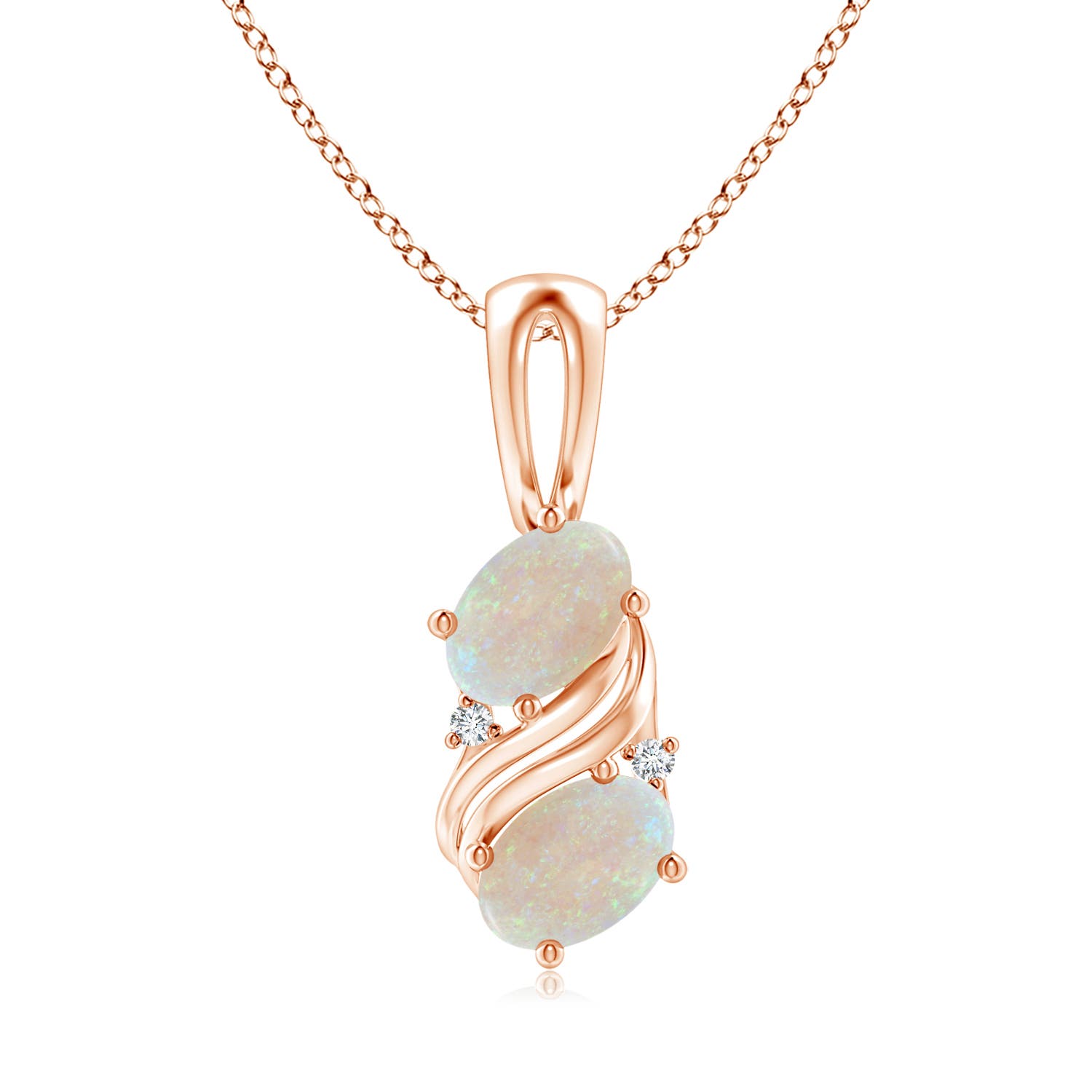 AA - Opal / 0.93 CT / 14 KT Rose Gold