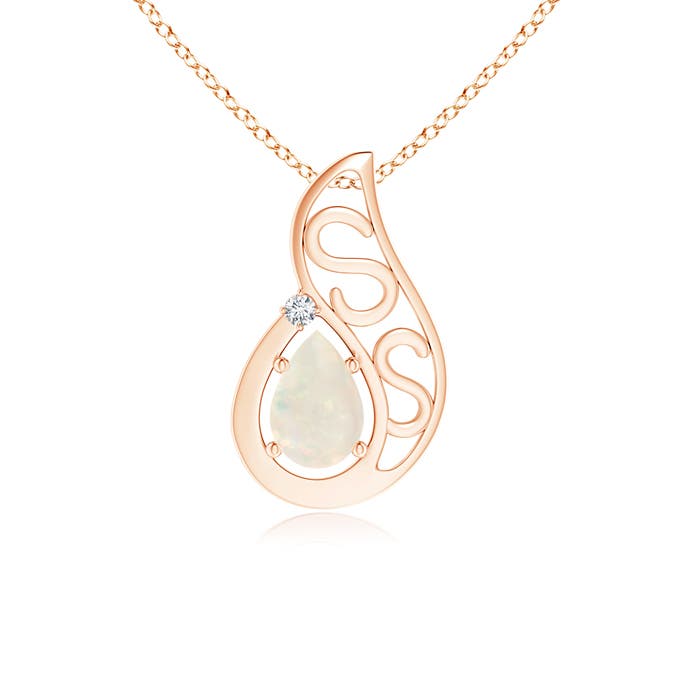 A - Opal / 0.27 CT / 14 KT Rose Gold