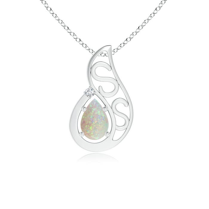 AAA - Opal / 0.27 CT / 14 KT White Gold