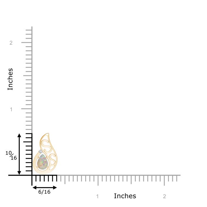 AAAA - Opal / 0.27 CT / 14 KT Yellow Gold
