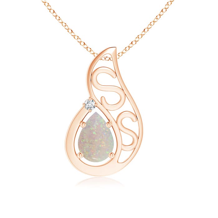 AA - Opal / 0.44 CT / 14 KT Rose Gold