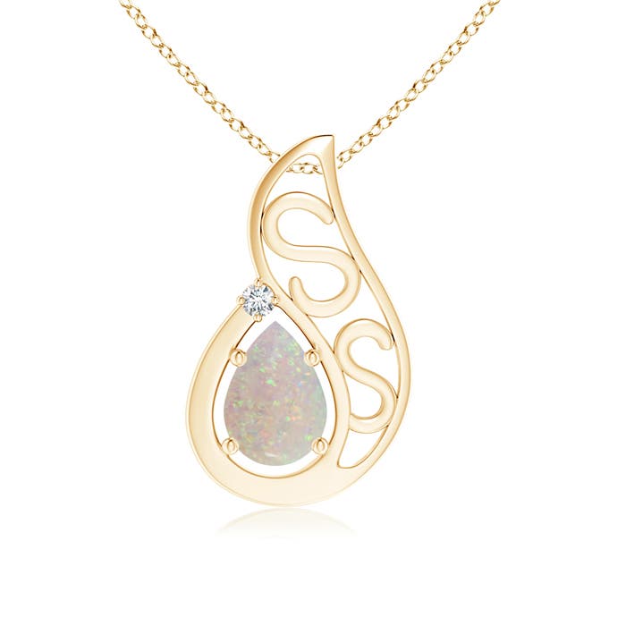 AA - Opal / 0.44 CT / 14 KT Yellow Gold