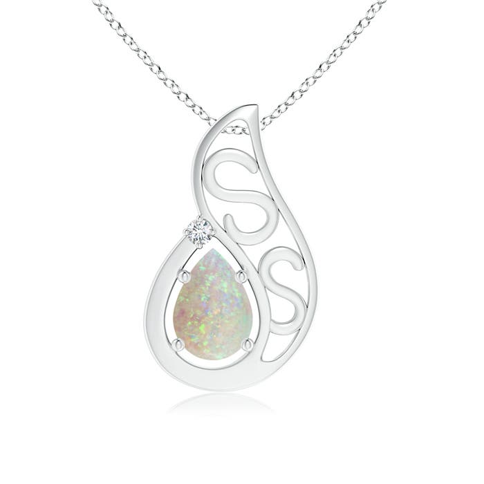 AAA - Opal / 0.44 CT / 14 KT White Gold