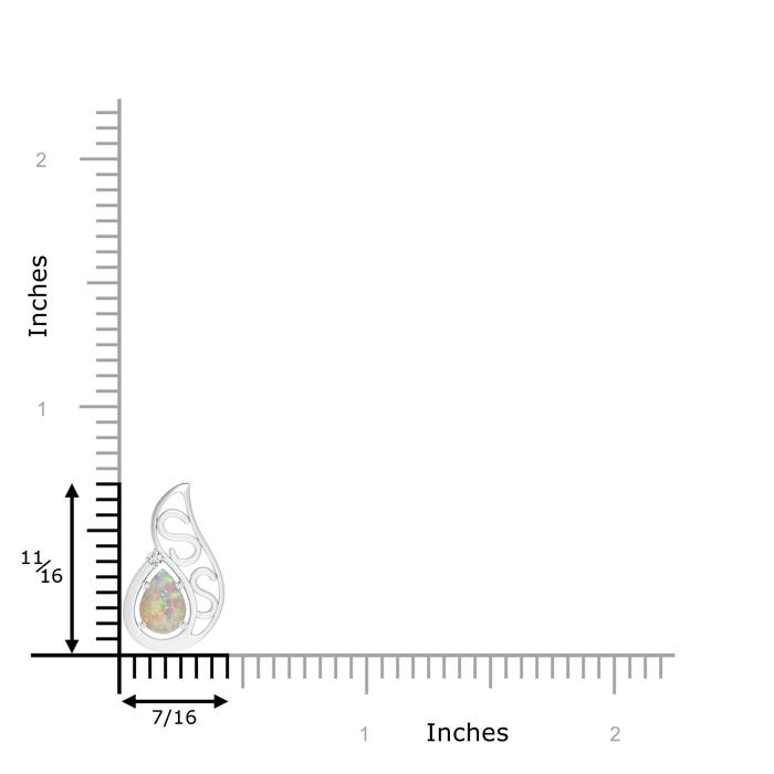 AAAA - Opal / 0.44 CT / 14 KT White Gold