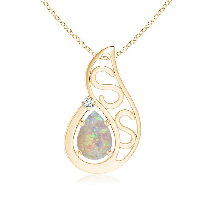 AAAA - Opal / 0.44 CT / 14 KT Yellow Gold