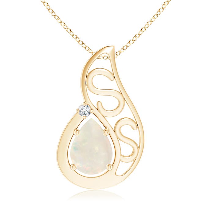 A - Opal / 0.73 CT / 14 KT Yellow Gold