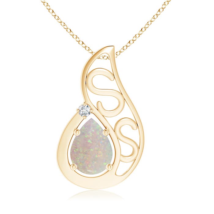 AA - Opal / 0.73 CT / 14 KT Yellow Gold