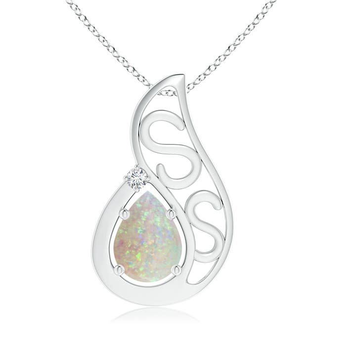 AAA - Opal / 0.73 CT / 14 KT White Gold