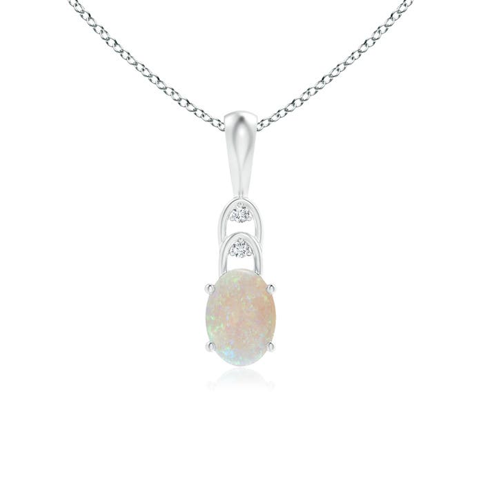 AA - Opal / 0.47 CT / 14 KT White Gold