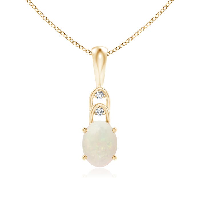A - Opal / 0.82 CT / 14 KT Yellow Gold
