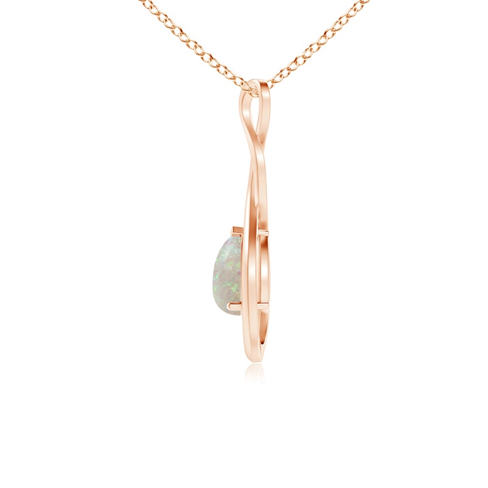 7x5mm AAA Pear-Shaped Opal Infinity Loop Pendant in Rose Gold product image