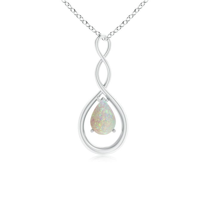 AAA - Opal / 0.42 CT / 14 KT White Gold