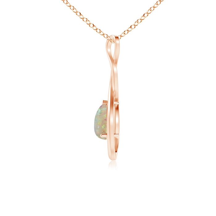 7x5mm AAAA Pear-Shaped Opal Infinity Loop Pendant in 9K Rose Gold product image