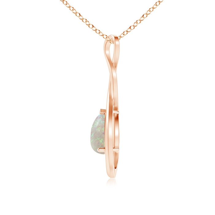 8x6mm AAA Pear-Shaped Opal Infinity Loop Pendant in Rose Gold product image