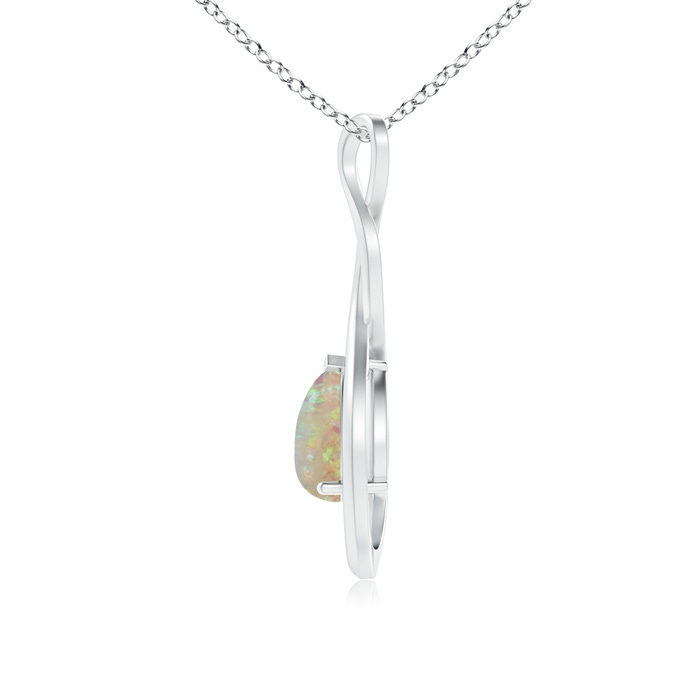 8x6mm AAAA Pear-Shaped Opal Infinity Loop Pendant in P950 Platinum product image