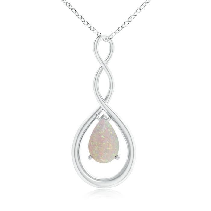 AA - Opal / 0.8 CT / 14 KT White Gold