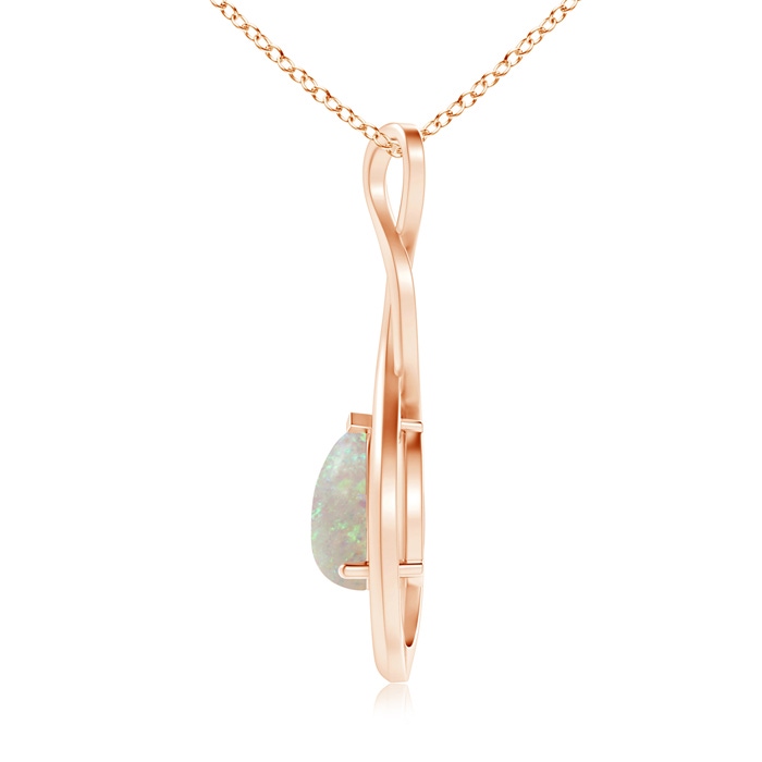 9x6mm AAA Pear-Shaped Opal Infinity Loop Pendant in Rose Gold product image