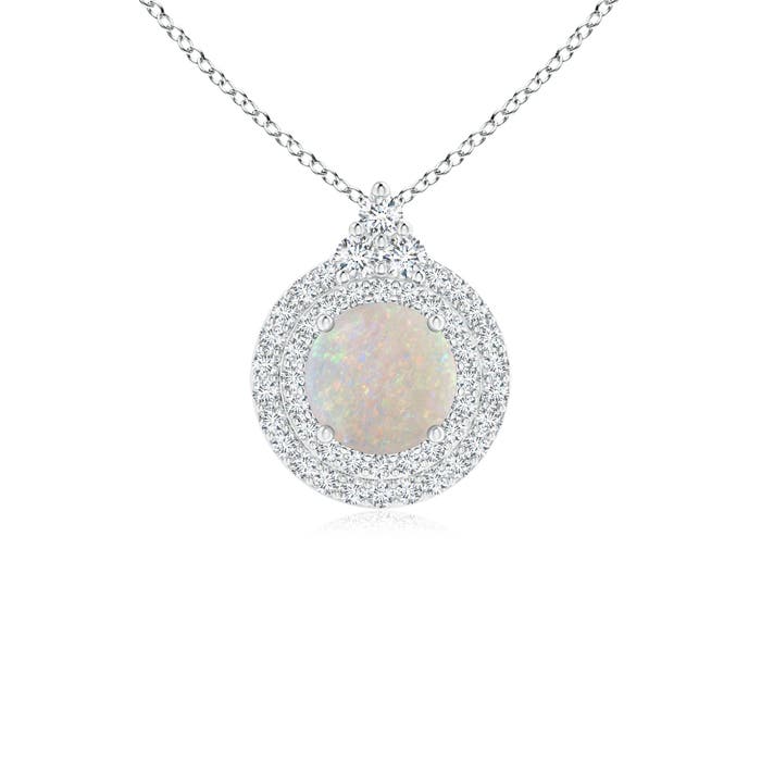 AA - Opal / 0.75 CT / 14 KT White Gold