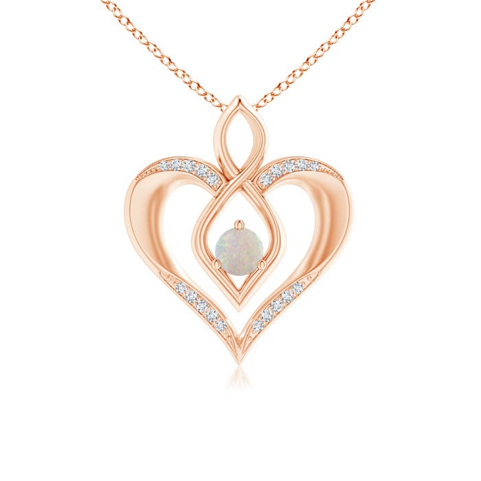 AA - Opal / 0.25 CT / 14 KT Rose Gold