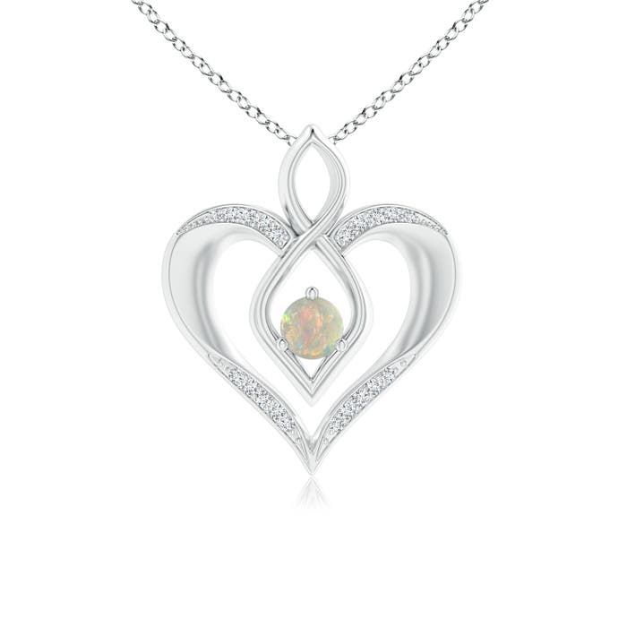 AAAA - Opal / 0.25 CT / 14 KT White Gold