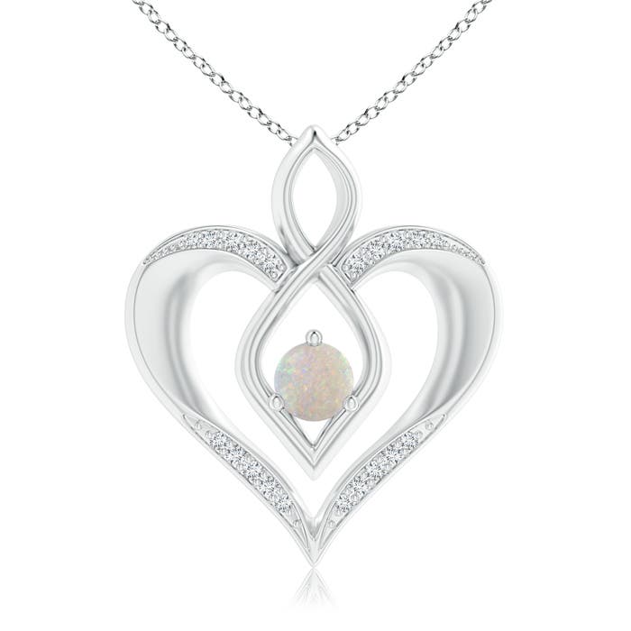 AA - Opal / 0.47 CT / 14 KT White Gold
