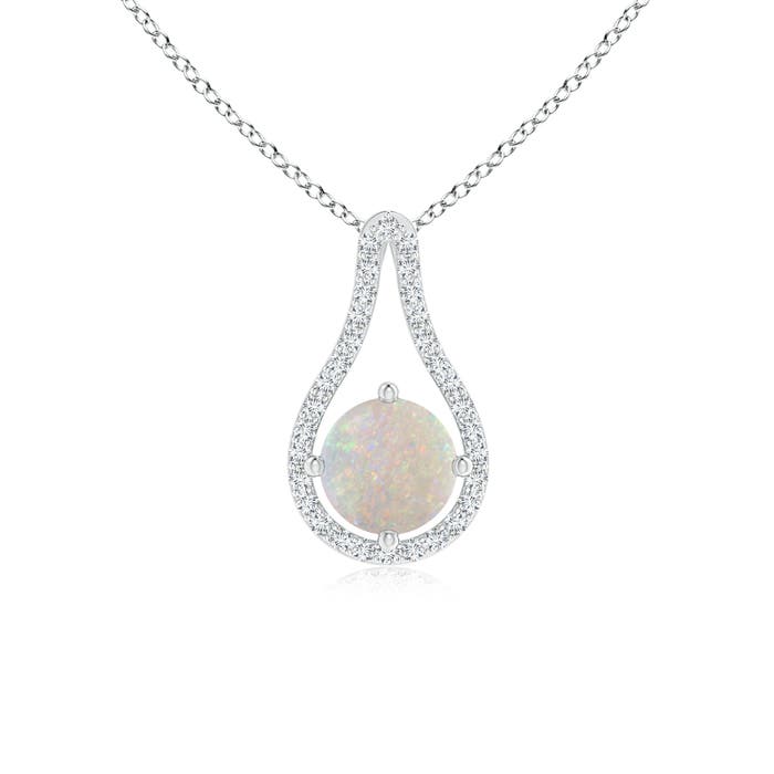 AA - Opal / 0.66 CT / 14 KT White Gold