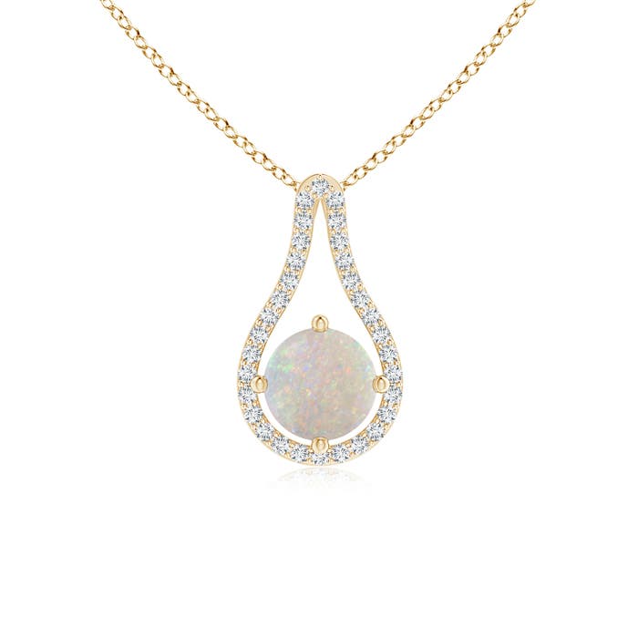 AA - Opal / 0.66 CT / 14 KT Yellow Gold