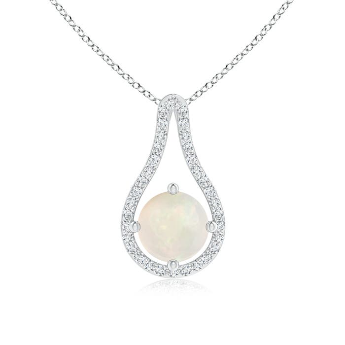 A - Opal / 0.95 CT / 14 KT White Gold