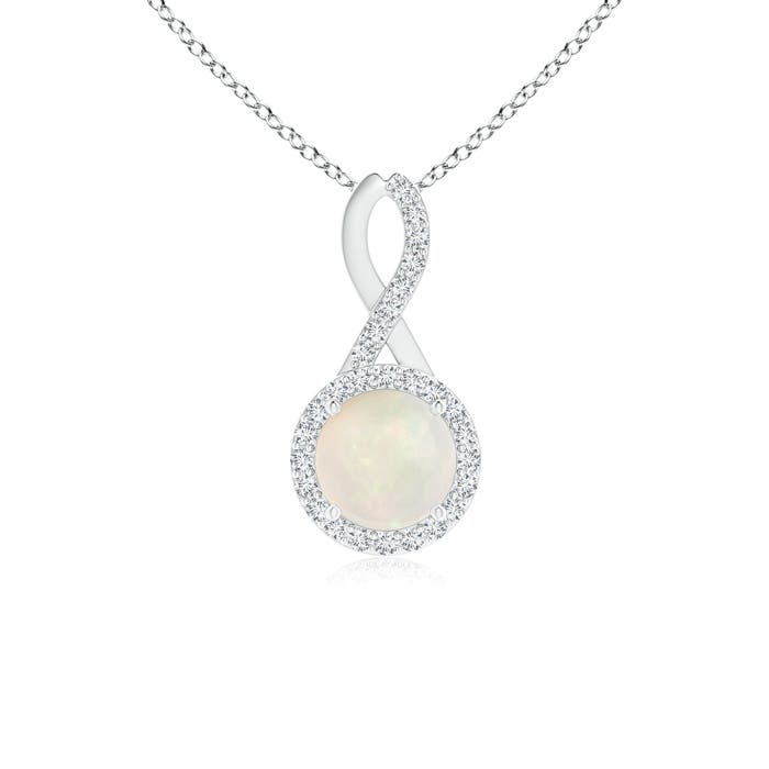 A - Opal / 0.64 CT / 14 KT White Gold