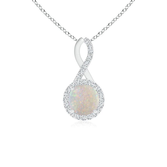 AA - Opal / 0.64 CT / 14 KT White Gold