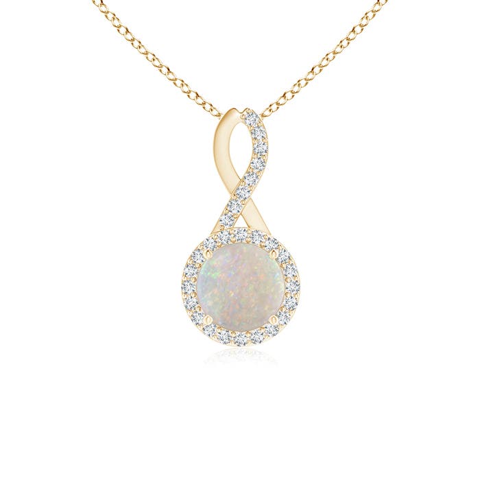 AA - Opal / 0.64 CT / 14 KT Yellow Gold