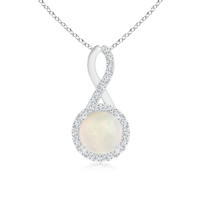 A - Opal / 0.97 CT / 14 KT White Gold