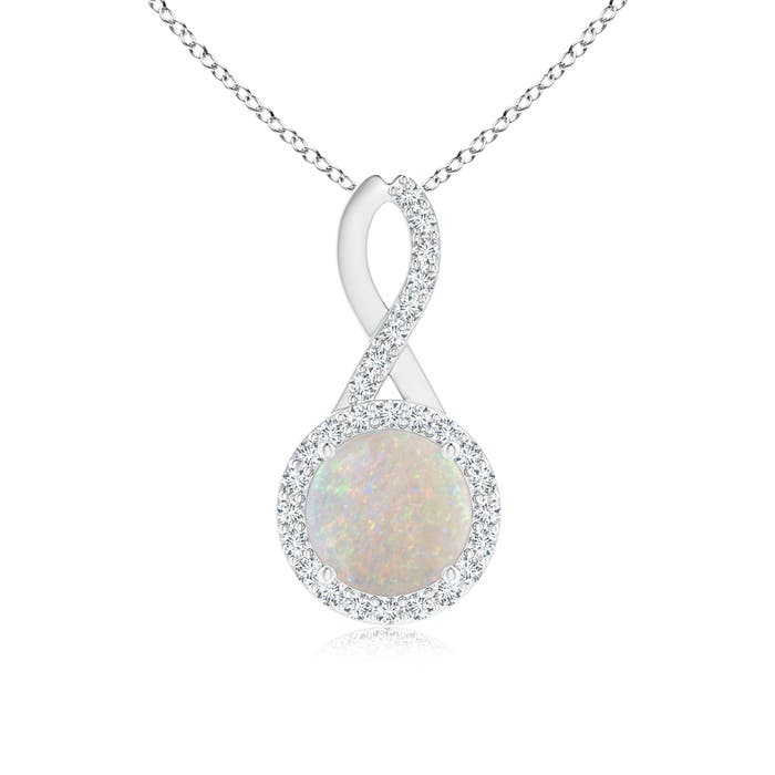 AA - Opal / 0.97 CT / 14 KT White Gold