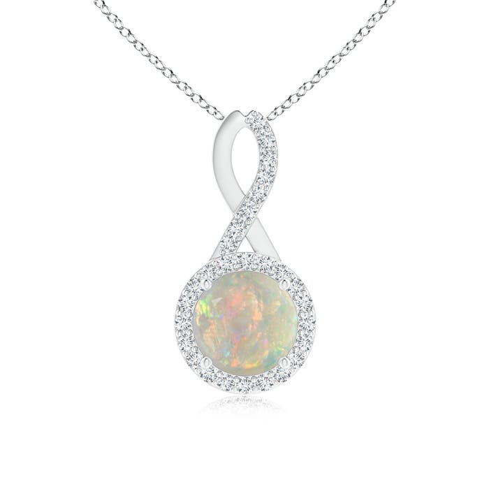 AAAA - Opal / 0.97 CT / 14 KT White Gold