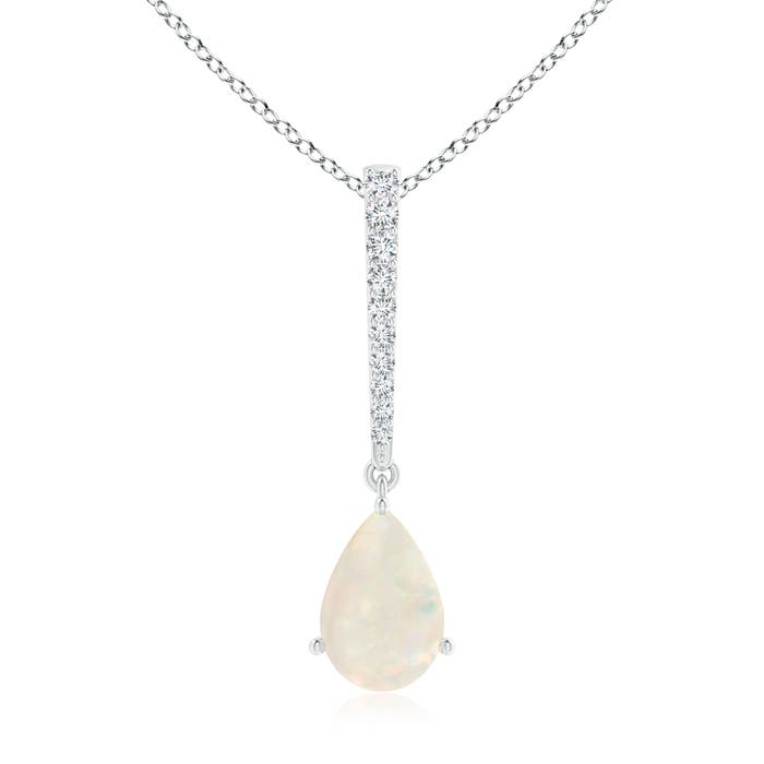 A - Opal / 0.9 CT / 14 KT White Gold